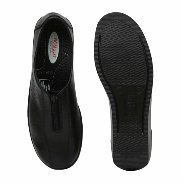 Zapato Cuero Sabrina Ejecutivo Cruz Verde Suela Poliuretano 0875-Ngr - Imagen 2