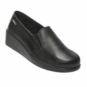 Calzado Rómulo - Zapato Cuero Sabrina Ejecutivo Cruz Verde Suela Poliuretano 0920-Ngr
