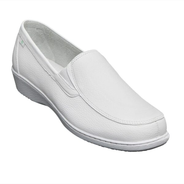 Zapato Cuero Sabrina Sanitario Cruz Verde Suela Goma Termoplástica (Tr) 1086-Bco Calzado Rómulo - Zapato Cuero Sabrina Sanitario Cruz Verde Suela Goma Termoplástica (Tr) 1086-Bco