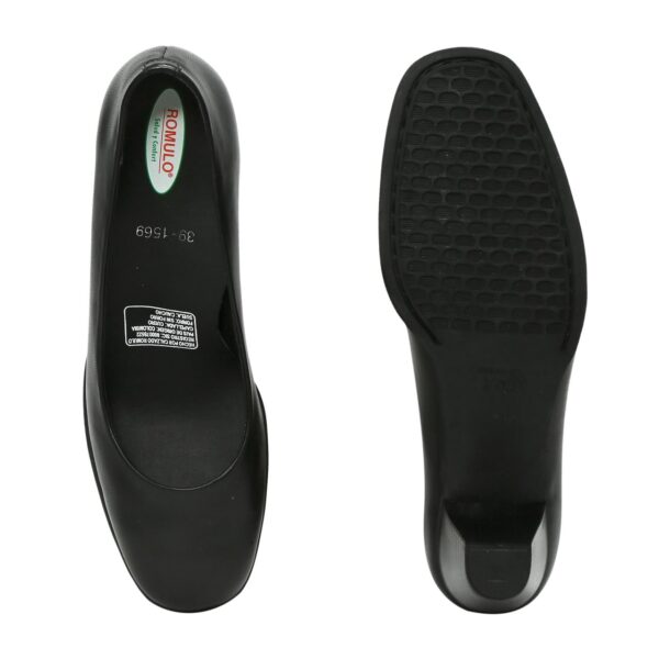 Zapato Cuero Romulo Ejecutivo Cruz Verde Suela Caucho 1569-Ngr - Imagen 2