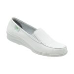 Calzado Rómulo - Zapato Cuero Sabrina Profesional Cruz Verde Suela Goma Termoplástica (Tr) 2551-Bco