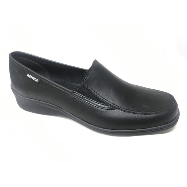 Calzado Rómulo - Zapato Cuero Sabrina Profesional Cruz Verde Suela Goma Termoplástica (Tr) 2551-Ngr