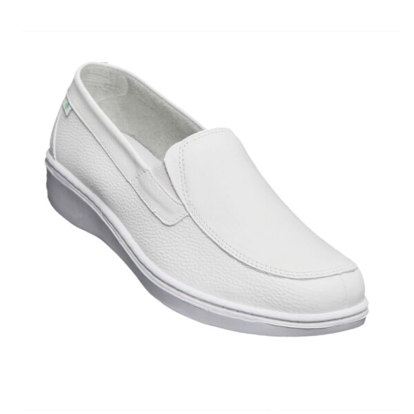 Calzado Rómulo - Zapato Cuero Sabrina Sanitario Cruz Verde Suela Caucho 3224-Bco