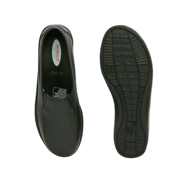 Zapato Cuero Sabrina Ejecutivo Cruz Verde Suela Caucho 3224-Ngr - Imagen 4