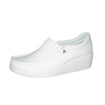 Zapato Cuero Sabrina Sanitario Cruz Verde Suela Poliuretano 3228-Bco