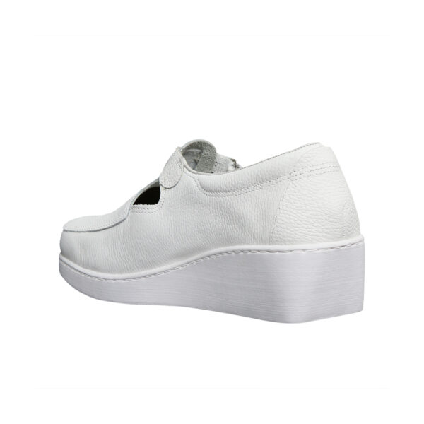 Zapato Cuero Sabrina Sanitario Cruz Verde Suela Poliuretano 3263-Bco - Imagen 3