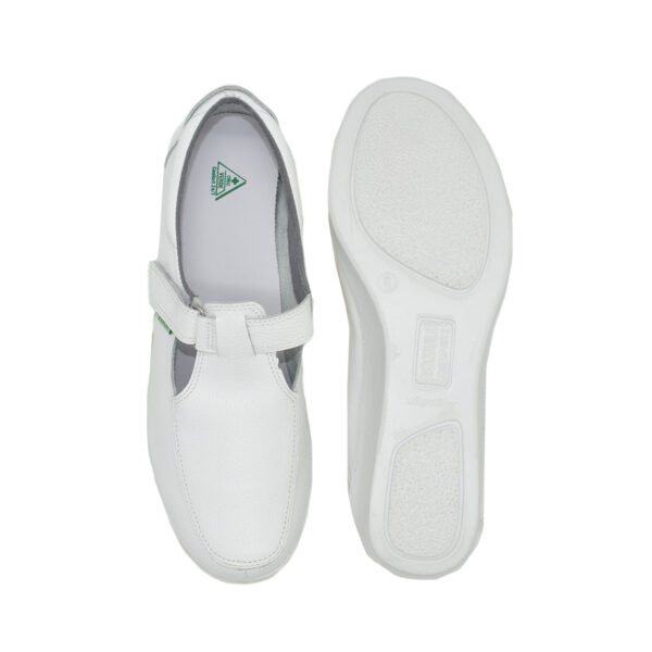 Zapato Cuero Sabrina Sanitario Cruz Verde Suela Poliuretano 3513-Bco - Imagen 2