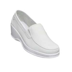 Calzado Rómulo - Zapato Cuero Sabrina Sanitario Cruz Verde Suela Poliuretano 8820-Bco