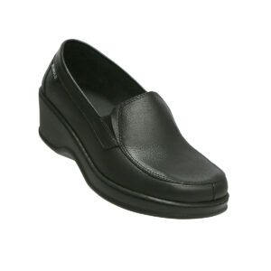 Calzado Rómulo - Zapato Cuero Sabrina Ejecutivo Cruz Verde Suela Poliuretano 8820-Ngr