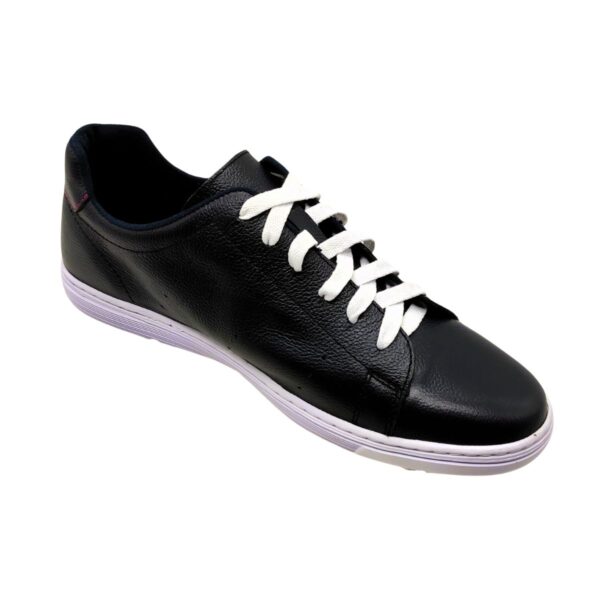 Zapato Cuero Romulo Deportivo Cruz Verde Suela Caucho 9077-Ngr - Imagen 1