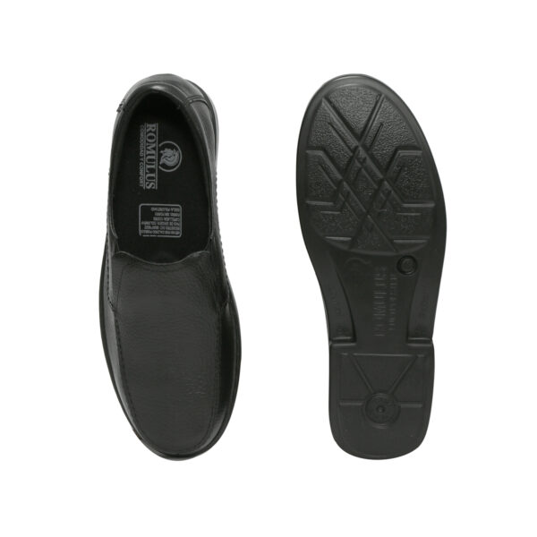 Zapato Cuero Softy Ejecutivo Cruz Verde Suela Poliuretano 9300-Ngr - Imagen 4