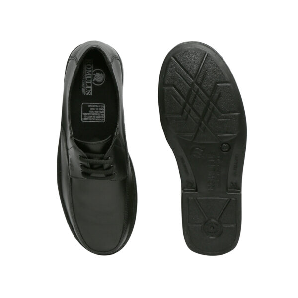 Zapato Cuero Romulo Ejecutivo Cruz Verde Suela Poliuretano 9326-Ngr - Imagen 4